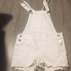 Girls justice white shortalls 12